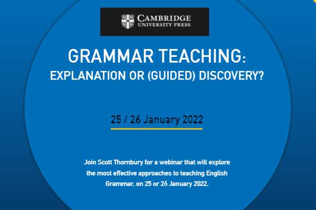 Вебинар для преподавателей английского языка «Grammar Teaching: Explanation or (guided) Discovery?»